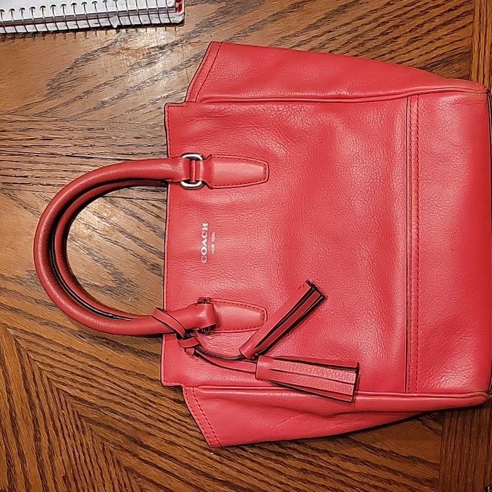 Coral/Red Coach Handbag